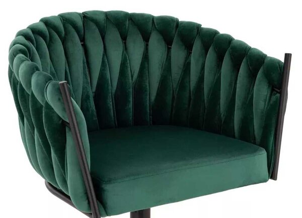 LuxuryForm DESIGN Židle NORDEN VELUR na černém talíři - zelená