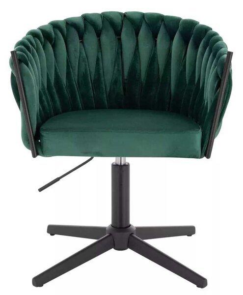 LuxuryForm DESIGN Židle NORDEN VELUR na černém kříži - zelená