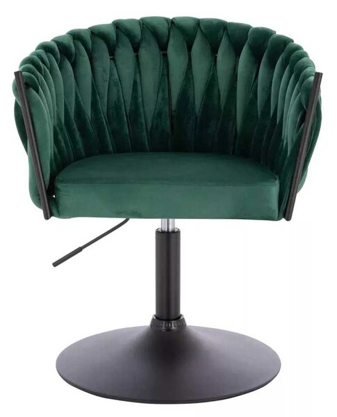 LuxuryForm DESIGN Židle NORDEN VELUR na černém talíři - zelená