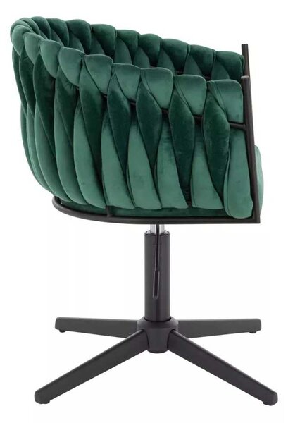 LuxuryForm DESIGN Židle NORDEN VELUR na černém kříži - zelená