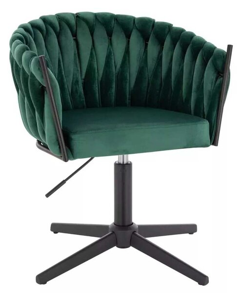LuxuryForm DESIGN Židle NORDEN VELUR na černém kříži - zelená
