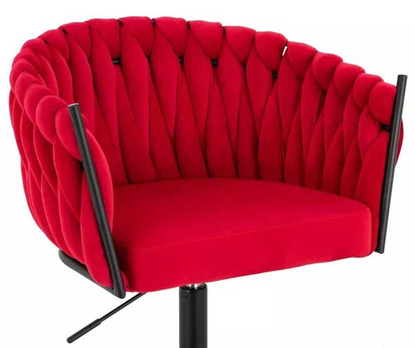 LuxuryForm DESIGN Židle NORDEN VELUR na černém talíři - červená
