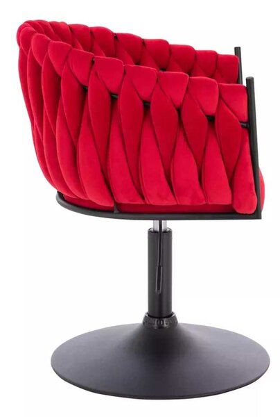 LuxuryForm DESIGN Židle NORDEN VELUR na černém talíři - červená