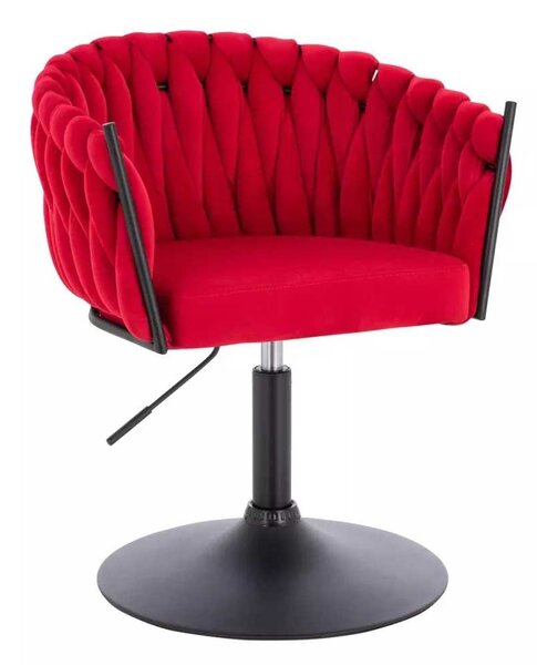 LuxuryForm DESIGN Židle NORDEN VELUR na černém talíři - červená