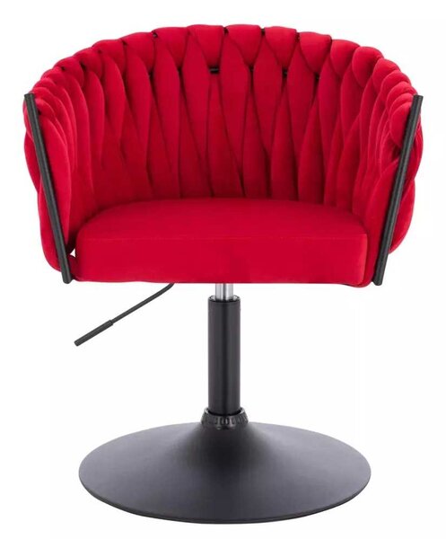 LuxuryForm DESIGN Židle NORDEN VELUR na černém talíři - červená