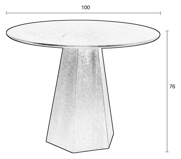 Kulatý jídelní stůl s deskou v dekoru jasanového dřeva ø 100 cm Pilar – Zuiver