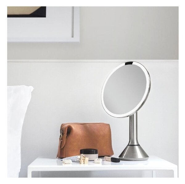 Kosmetické zvětšovací zrcadlo s osvětlením (5x) ø 20 cm Sensor – simplehuman