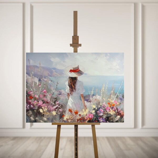 Obraz s ručně malovanými prvky na plátně 100x70 cm Amelia – Styler