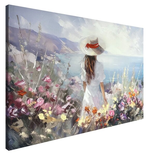 Obraz s ručně malovanými prvky na plátně 100x70 cm Amelia – Styler