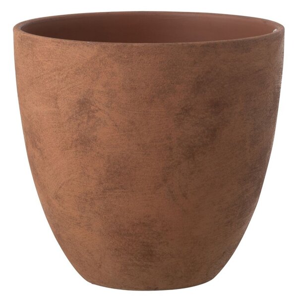 Rezavý antik keramický obal na květináč Larigge L - Ø 30*29 cm - J-Line by Jolipa