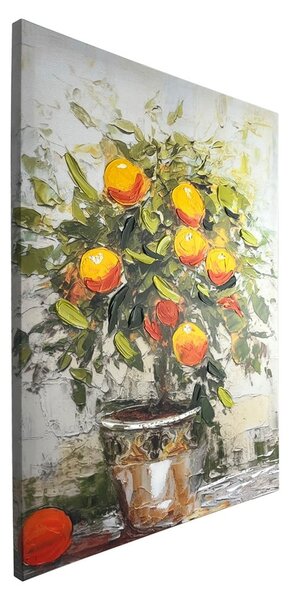 Obraz s ručně malovanými prvky na plátně 70x100 cm Oranges – Styler