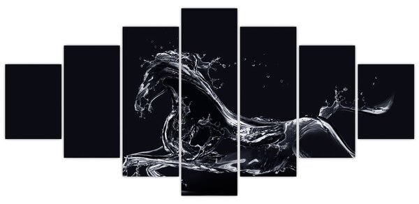 Obraz - Kůň a voda (210x100 cm)