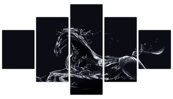 Obraz - Kůň a voda (125x70 cm)
