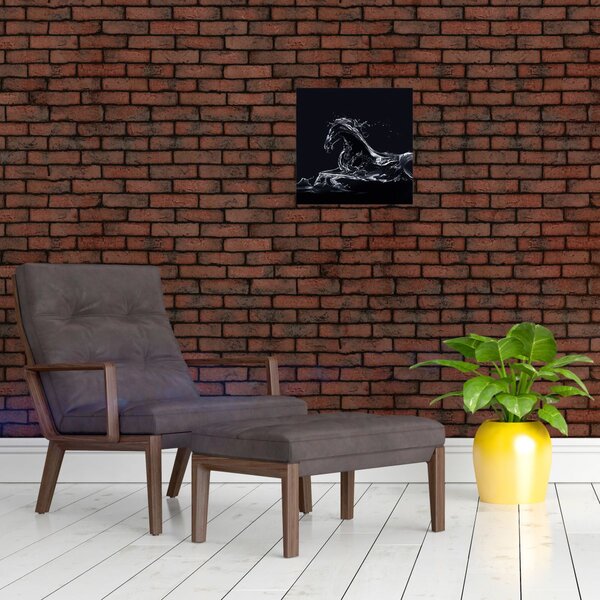 Obraz - Kůň a voda (30x30 cm)