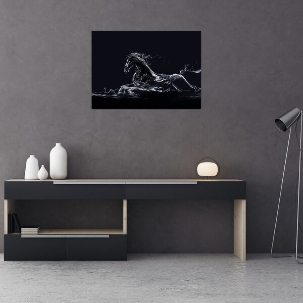 Obraz - Kůň a voda (70x50 cm)
