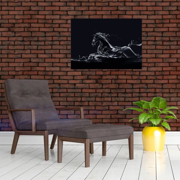 Obraz - Kůň a voda (70x50 cm)