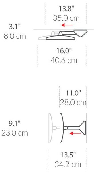 Nástěnné kosmetické zvětšovací zrcadlo s osvětlením (5x) ø 20 cm Sensor – simplehuman