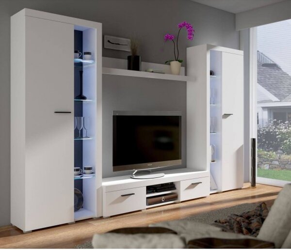 Obývací stěna OLIMP XL bílá Bez LED osvětlení
