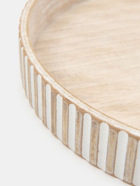 Sinsay - Rýhovaný dekorativní podnos - béžová