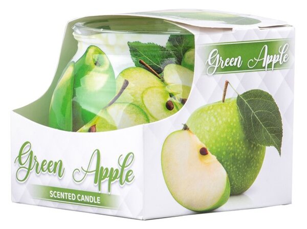 Vonná svíčka ve skle dekorační, Green Apple 80 x 72 mm