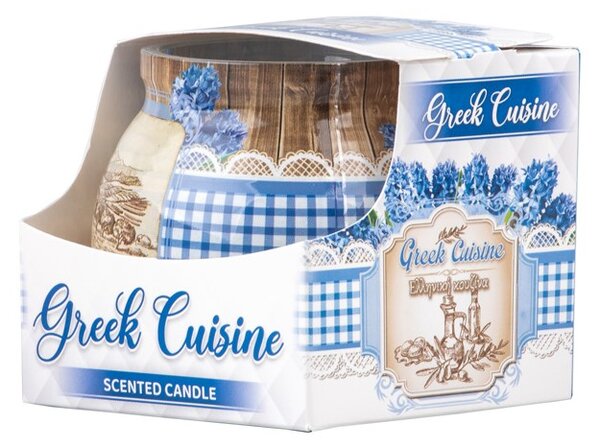 Sklo Dekor 80 x 72 mm Greek cuisine vonná svíčka