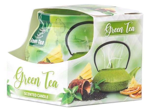 Vonná svíčka ve skle dekorační, Green tea 80 x 72 mm