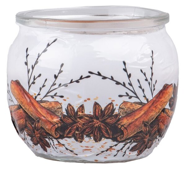 Emocio Sklo Dekor 70x62 mm Cinnamon, vonná svíčka