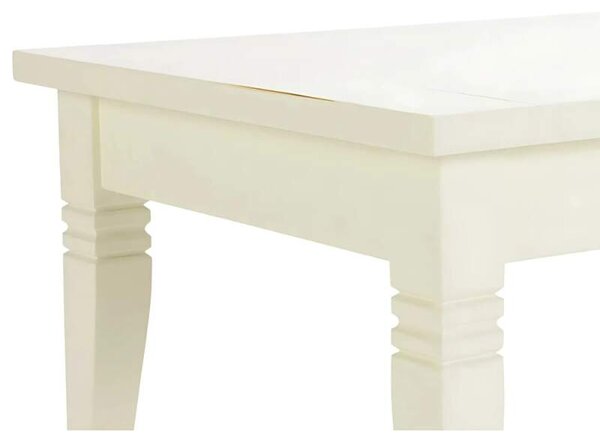 Konferenční stolek Jodpur 130x65 bílý (Rustikální elegance pro váš obývací pokoj)