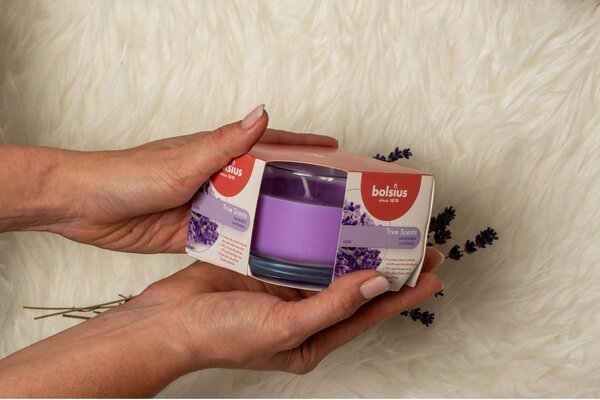 Bolsius vonná svíčka ve skle Lavender Aromatic 2.0 90x63mm