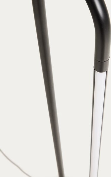 Kave Home Černá kovová stojací LED lampa Bow 120 cm