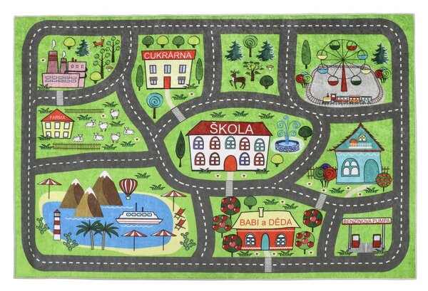 BELLATEX Kobereček dětský Zelená,Šedá šířka 100 cm, délka 150 cm