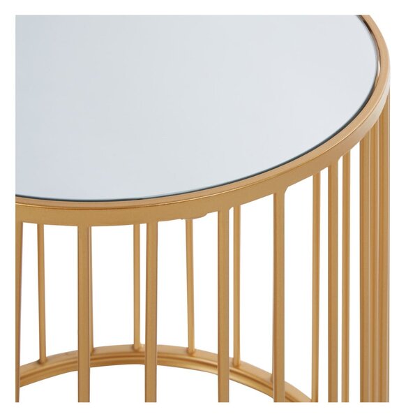 Kulaté odkládací stolky se skleněnou deskou v sadě 2 ks Avantis – Premier Housewares
