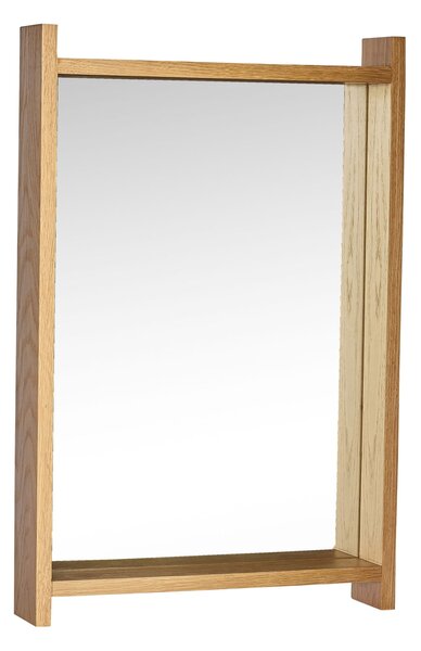 Zrcadlo v dubovém rámu Forma Natural 60 × 40 cm