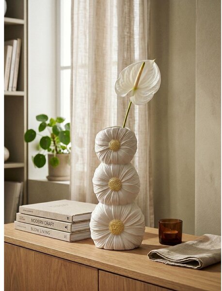 Krémová keramická váza (výška 21 cm) Florysia – Yes Everyday