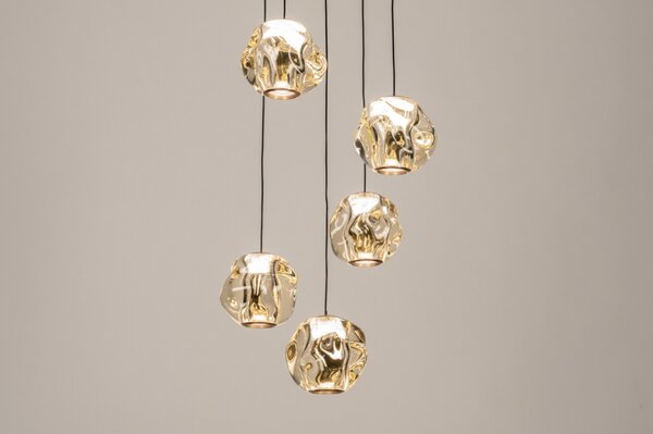 Závěsné LED svítidlo Benelux Organic Crystal Gold 5 (LMD)
