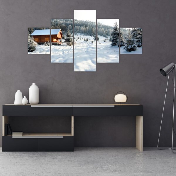 Obraz - Horská chata (125x70 cm)