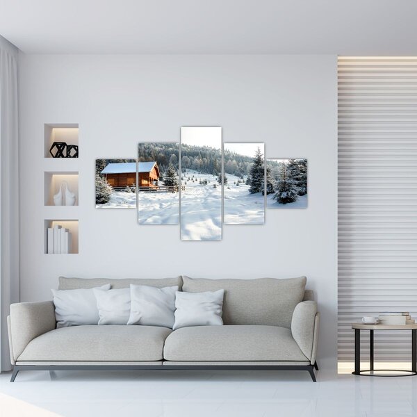 Obraz - Horská chata (125x70 cm)
