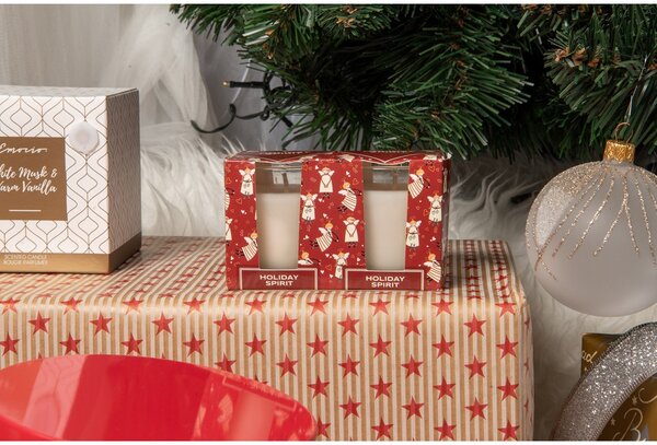 Emocio Sklo 52x65 mm 2ks v krabičce Holiday Spirit - Cookie and Cream, vonná svíčka