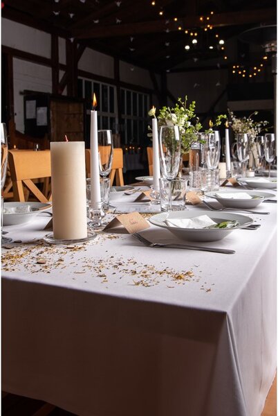 Bolsius svíčka válec Rustic Shine Soft Pearl krémová 68x190mm
