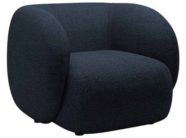 Micadoni Tmavě modré bouclé křeslo Kate