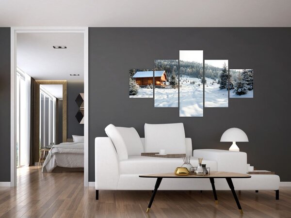 Obraz - Horská chata (125x70 cm)