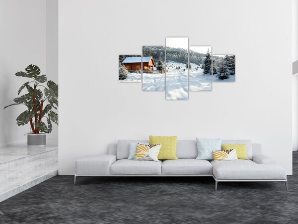 Obraz - Horská chata (125x70 cm)