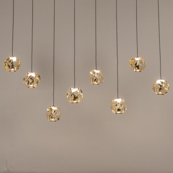 Závěsné LED svítidlo Benelux Organic Crystal Gold 8 Lineo (LMD)