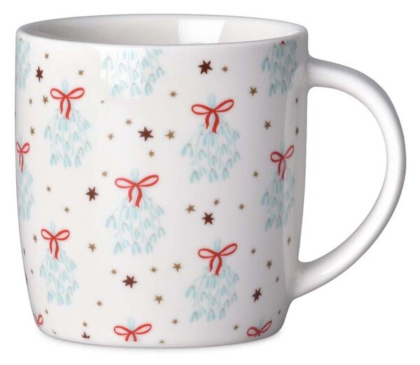 Hrnek keramický 380ml MISTLETOE MAGIC v dárkové krabičce, bílá
