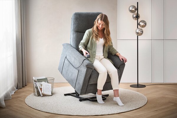 RELAXAČNÍ KŘESLO, textil, šedá Cantus - Relaxační křesla