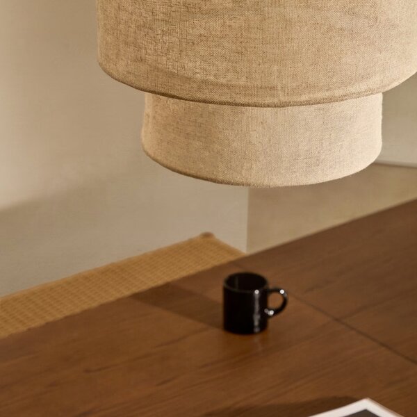 Béžové lněné stínidlo Kave Home Mariela 40 cm
