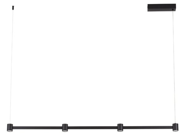 Nova Luce Černé kovové závěsné LED světlo Puize 118 cm