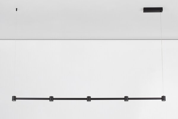 Nova Luce Černé kovové závěsné LED světlo Puize 156 cm