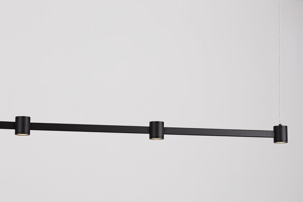 Nova Luce Černé kovové závěsné LED světlo Puize 156 cm