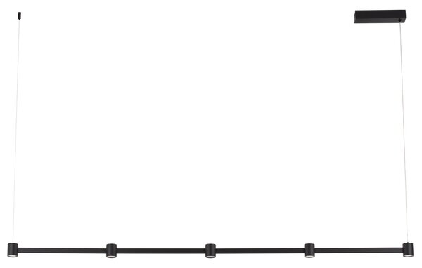 Nova Luce Černé kovové závěsné LED světlo Puize 156 cm